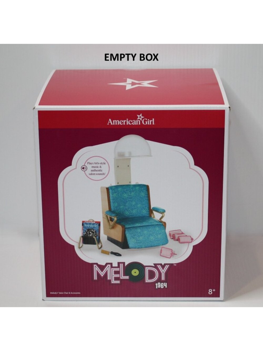 American Girl Melody's Salon Chair & Accessories EMPTY Accessory Box Only